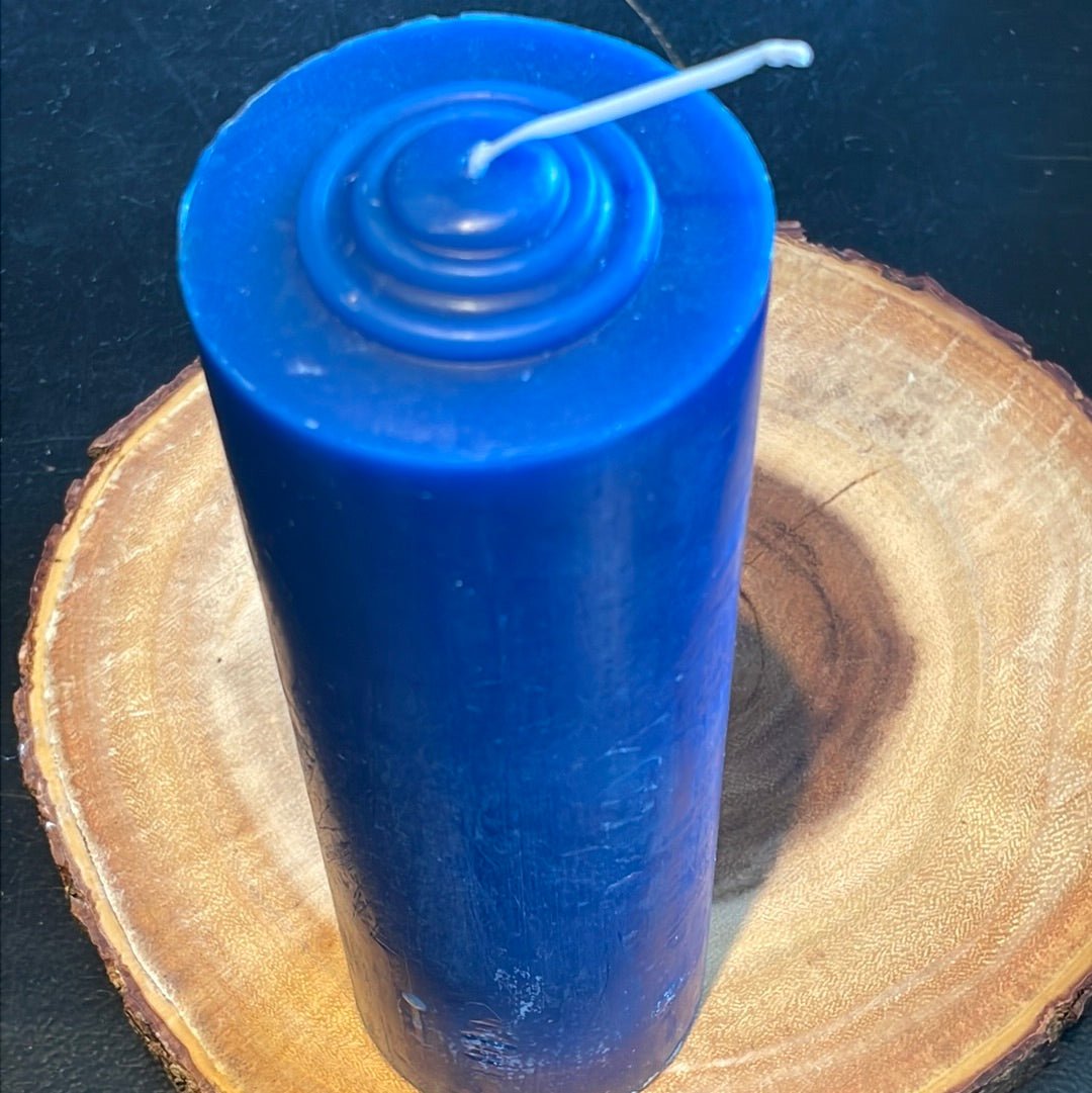 Blue 7 Day Candle For Pull Out Jar Witch Chest