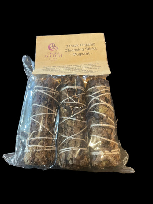 3 Pack Mugwort Organic Cleansing Sticks - Witch Chest