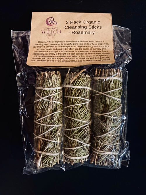 3 Pack Rosemary Organic Cleansing Stick - Witch Chest