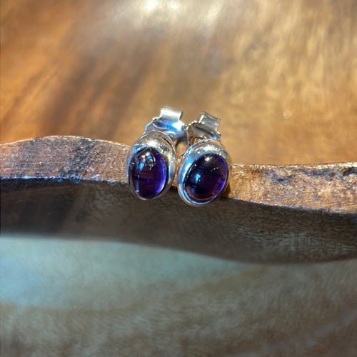 Amethyst Sterling Silver Earrings - Witch Chest