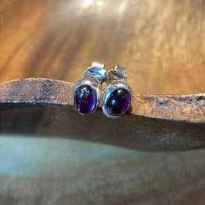 Amethyst Sterling Silver Earrings - Witch Chest