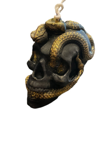 Beeswax Skull & Snake Candle - Witch Chest - Witch Chest