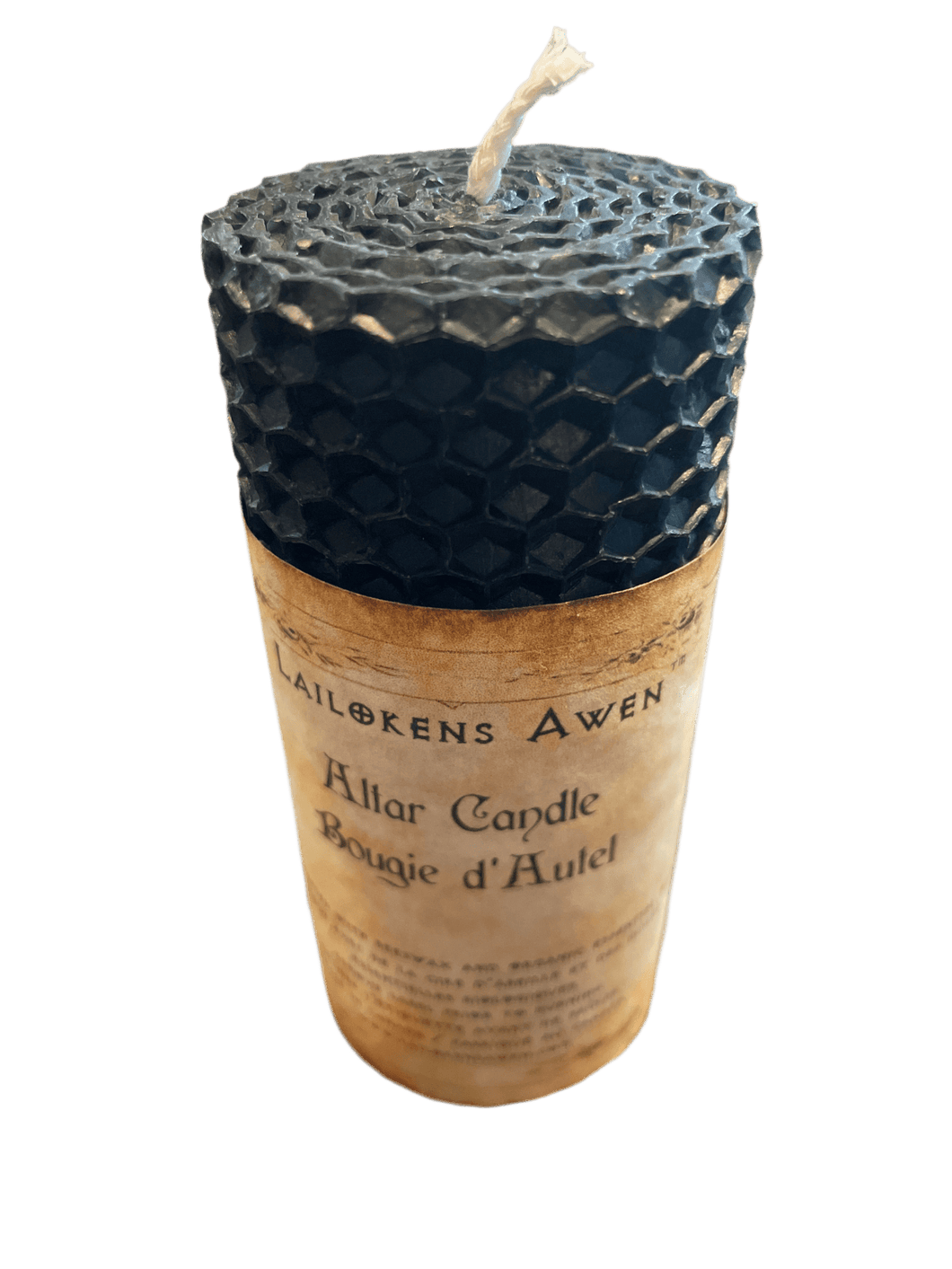 Black Beeswax Altar Candle - Lailokens Awen - Witch Chest