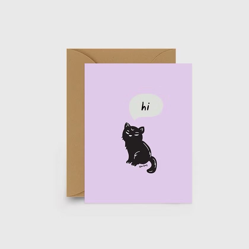Black Cat Hi! Card by After Hours Creative (Toronto) - Witch Chest
