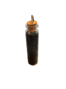 Black Obsidian Crystal Chips Jar - Witch Chest