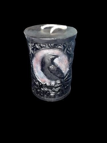 Black Raven in Moon Beeswax Candle By Witch Chest (Ottawa) - Witch Chest