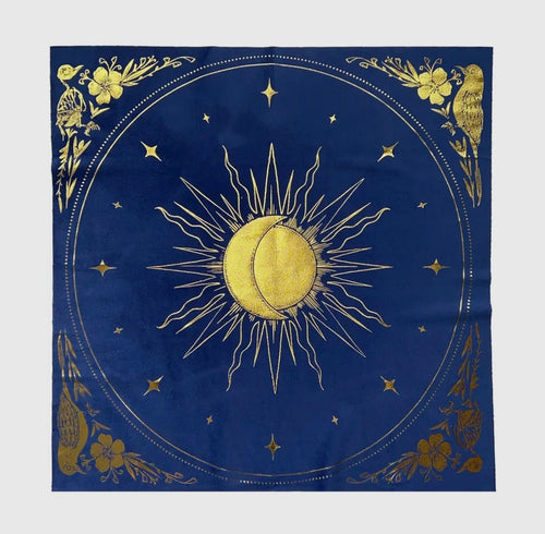 Blue Velvet Celestial Altar Cloth - Witch Chest