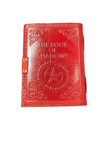 Book of Shadows Red Leather With Lapis BOS/Journal - Witch Chest