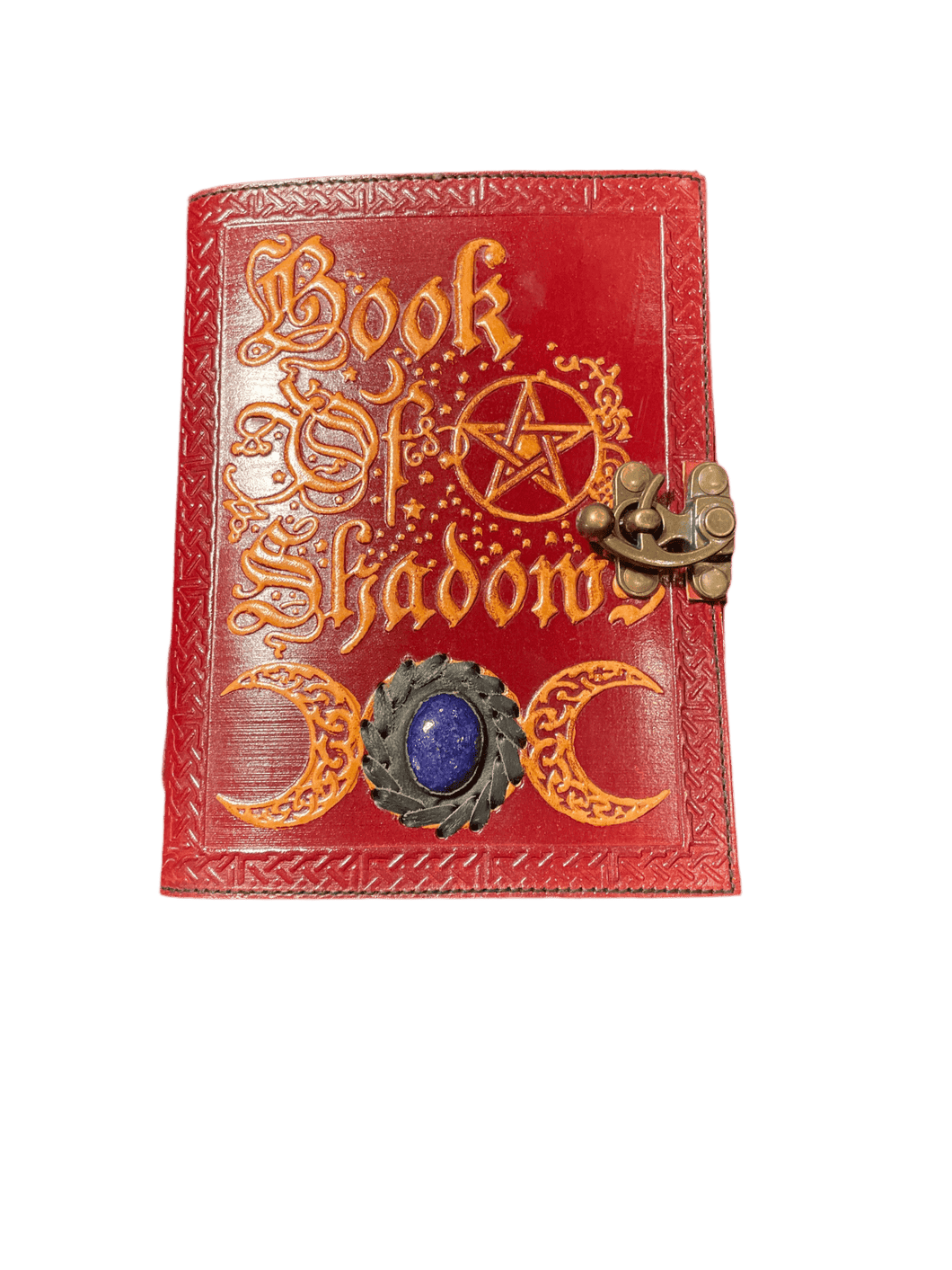 Book of Shadows Red Leather With Lapis BOS/Journal - Witch Chest