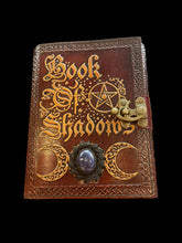 Load image into Gallery viewer, Book of Shadows Red/Brown Leather With Lapis BOS/Journal - Witch Chest