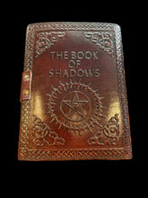 Load image into Gallery viewer, Book of Shadows Red/Brown Leather With Lapis BOS/Journal - Witch Chest