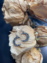 Load image into Gallery viewer, Crescent Moon Celtic Knot Earrings - Sterling Silver - Witch Chest