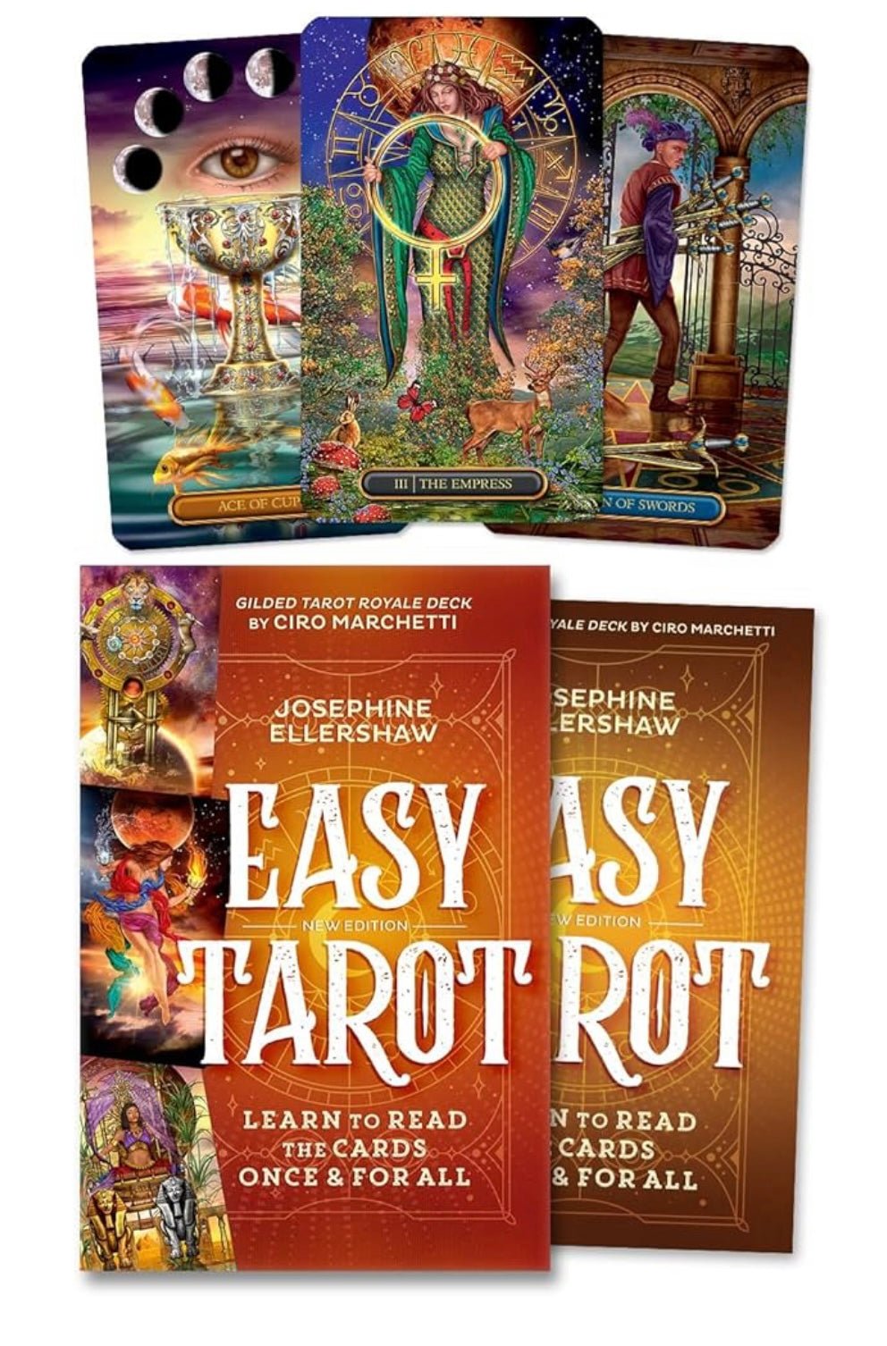 Easy Tarot Deck Kit (Manual By Josephine Ellershaw & Tarot By Ciro Marchetti) - Witch Chest