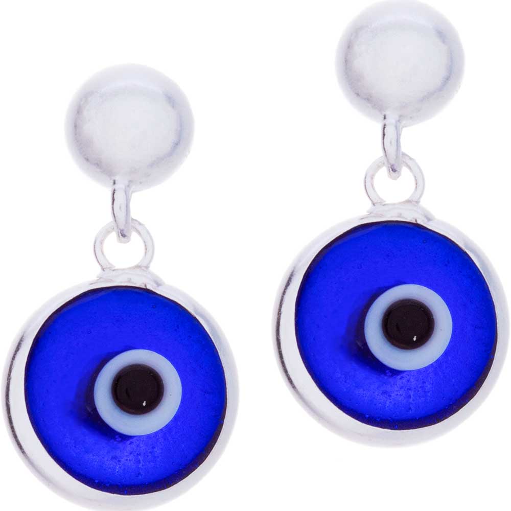 Evil Eye Earrings - Sterling Silver - Witch Chest