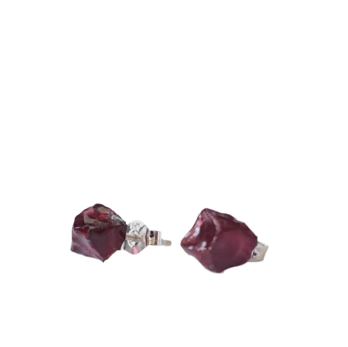 Garnet Earrings By Raw Stone Elegance - Witch Chest