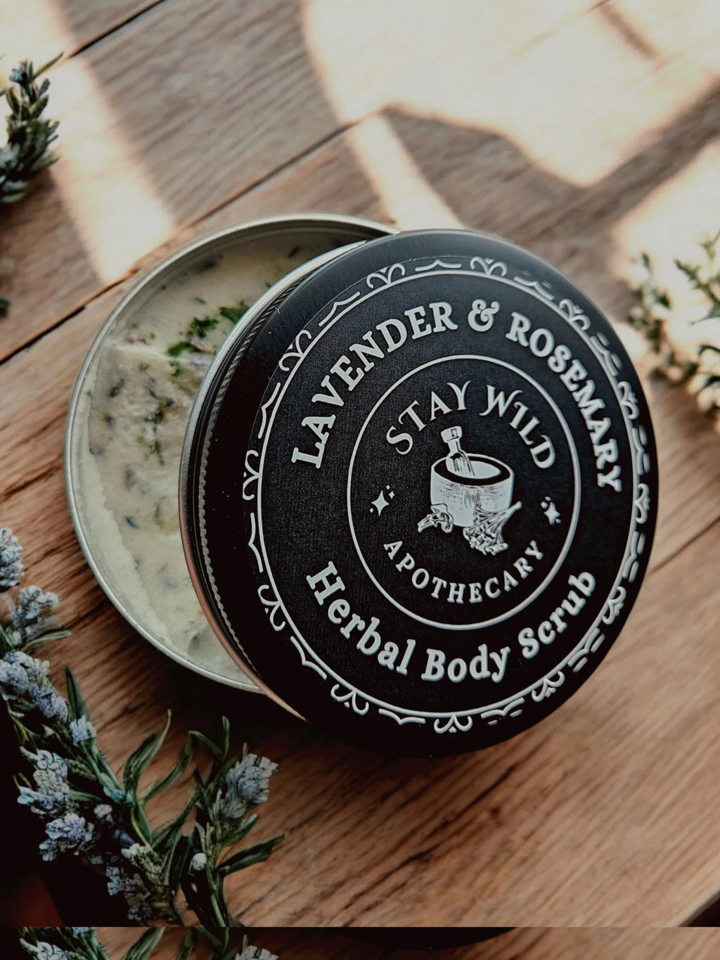 Lavender & Rosemary Herbal Body Scrub by Stay Wild Apothecary - Witch Chest