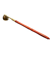 Load image into Gallery viewer, Long Brass &amp; Wood Candle Snuffer - Witch Chest
