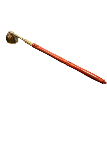 Long Brass & Wood Candle Snuffer - Witch Chest