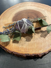 Load image into Gallery viewer, Palo, Lavender And Eucalyptus Bundle With Raw Amethyst - Witch Chest
