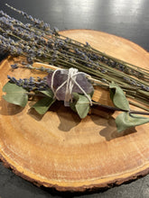 Load image into Gallery viewer, Palo, Lavender And Eucalyptus Bundle With Raw Amethyst - Witch Chest