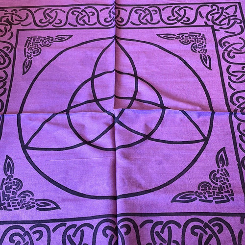 Purple Triquetra Altar Cloth - Witch Chest