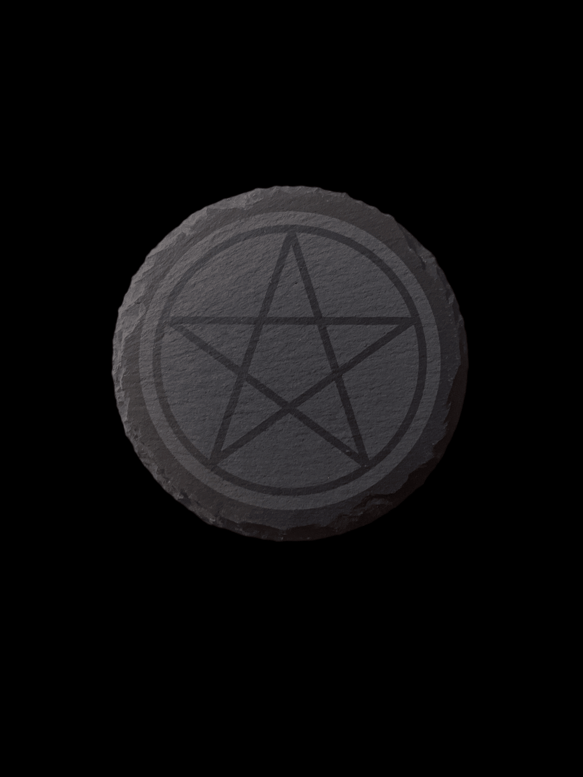 Round Pentacle Slate Tile by Blaise the Witch - Witch Chest