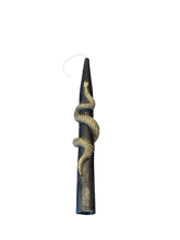 Load image into Gallery viewer, Snake Taper Black/Gold Beeswax Candle - Witch Chest (Ottawa) - Witch Chest