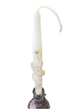 Load image into Gallery viewer, Snake Taper White/Silver Beeswax Candle - Witch Chest (Ottawa) - Witch Chest