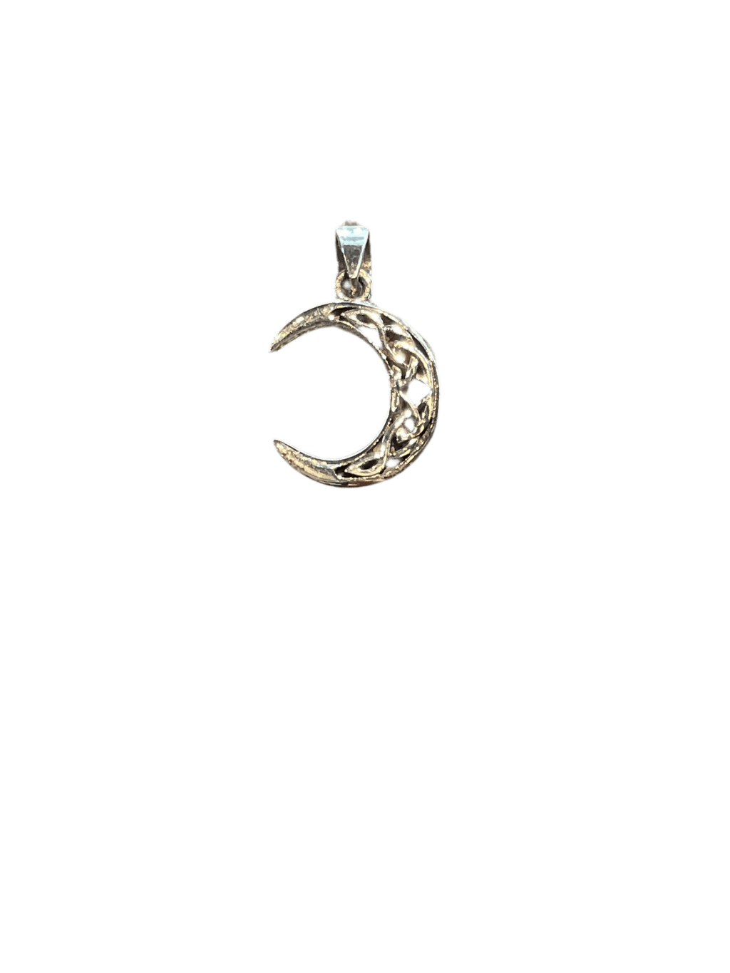 Sterling Silver Crescent Moon Pendant - Witch Chest