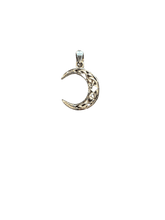 Load image into Gallery viewer, Sterling Silver Crescent Moon Pendant - Witch Chest