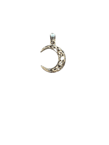 Sterling Silver Crescent Moon Pendant - Witch Chest