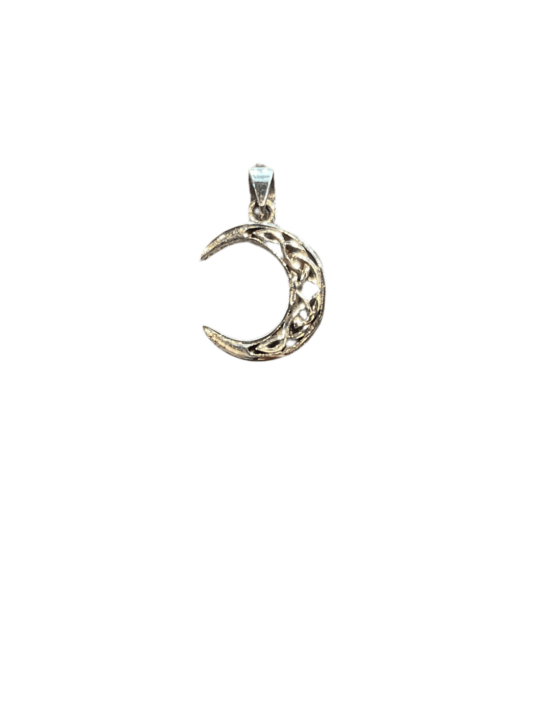 Sterling Silver Crescent Moon Pendant - Witch Chest