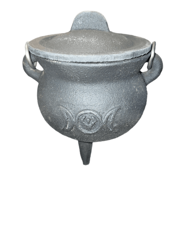 Triple Moon Goddess Potbelly Cauldron - Witch Chest