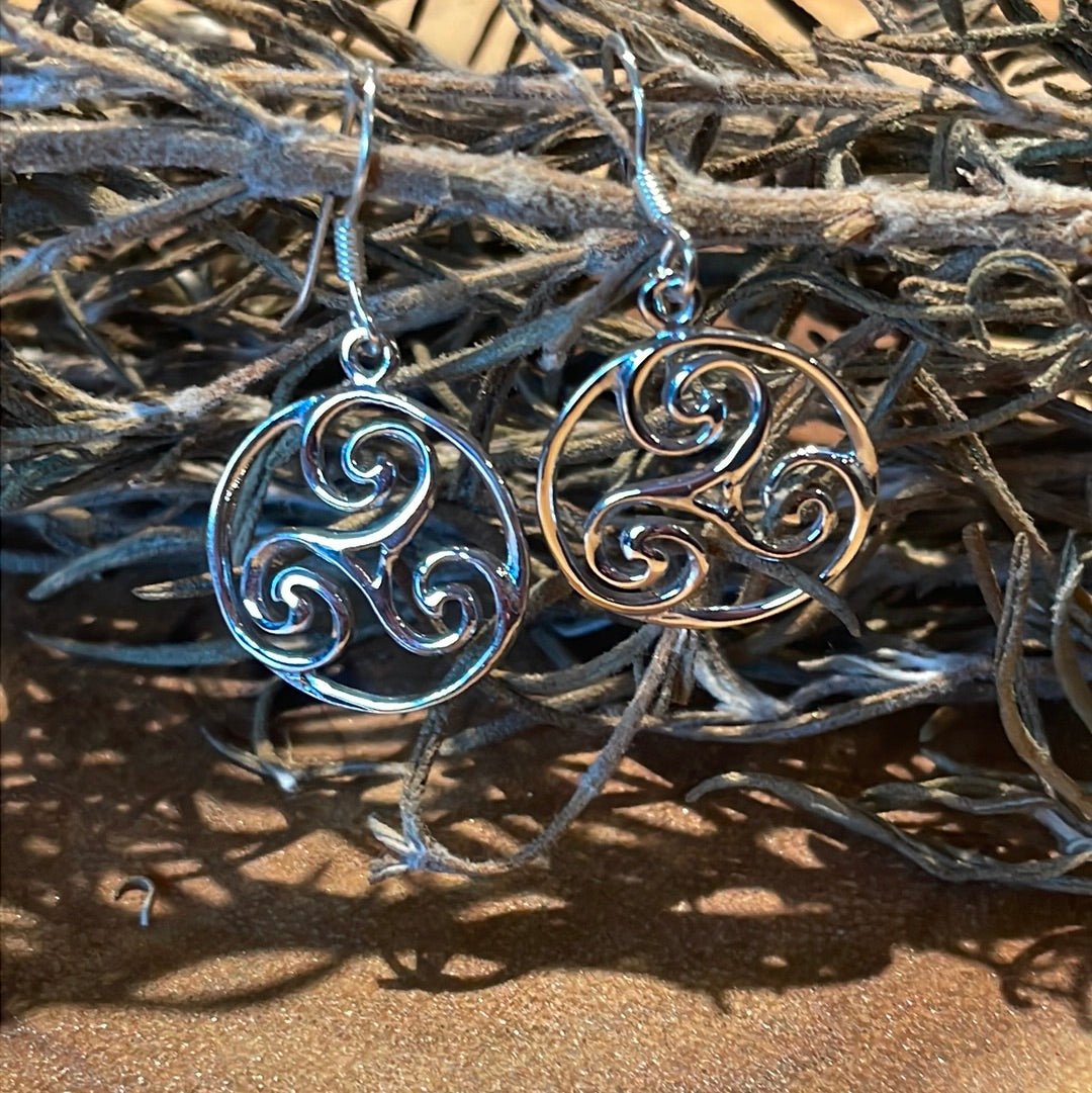 Triskellion Sterling Silver Earrings - Witch Chest