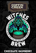 Witches Brew Chocolate Raspberry Whole Bean Coffee by Coffin Creek Coffee - Witch Chest