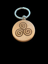 Load image into Gallery viewer, Wooden Laser Engraved Keychain by Blaise the Witch - Witch Chest