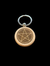 Load image into Gallery viewer, Wooden Laser Engraved Keychain by Blaise the Witch - Witch Chest