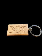 Load image into Gallery viewer, Wooden Laser Engraved Keychain by Blaise the Witch - Witch Chest