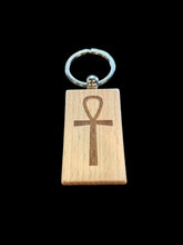 Load image into Gallery viewer, Wooden Laser Engraved Keychain by Blaise the Witch - Witch Chest