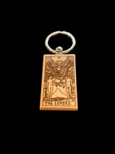 Load image into Gallery viewer, Wooden Laser Engraved Tarot Card Keychain by Blaise the Witch - Witch Chest