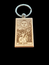 Load image into Gallery viewer, Wooden Laser Engraved Tarot Card Keychain by Blaise the Witch - Witch Chest