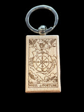 Load image into Gallery viewer, Wooden Laser Engraved Tarot Card Keychain by Blaise the Witch - Witch Chest