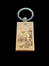 Load image into Gallery viewer, Wooden Laser Engraved Tarot Card Keychain by Blaise the Witch - Witch Chest