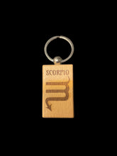Load image into Gallery viewer, Wooden Laser Engraved Zodiac Keychain by Blaise the Witch - Witch Chest