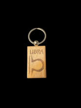 Load image into Gallery viewer, Wooden Laser Engraved Zodiac Keychain by Blaise the Witch - Witch Chest