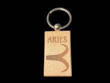 Load image into Gallery viewer, Wooden Laser Engraved Zodiac Keychain by Blaise the Witch - Witch Chest