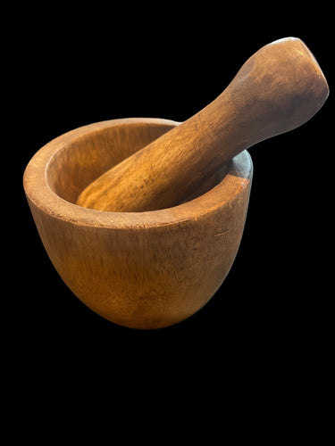 Wooden Mortar & Pestle - Witch Chest