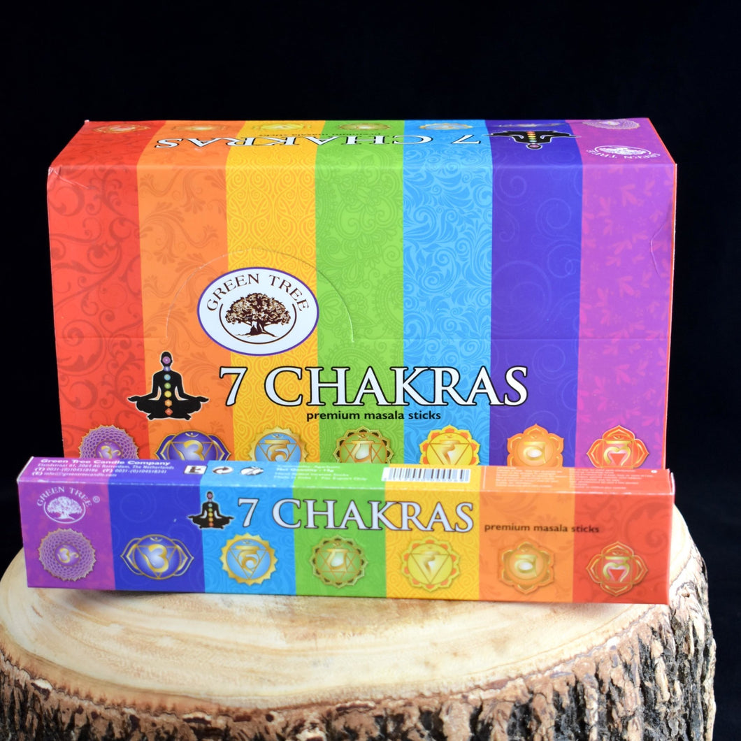7 Chakras Premium Natural Incense Sticks - 1 Box (15g) - witchchest