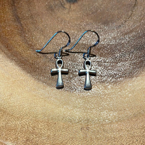Ankh Earrings- Sterling Silver - Witch Chest