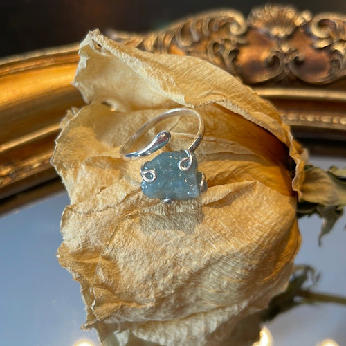 Aquamarine Ring By Raw Stone Elegance - Witch Chest